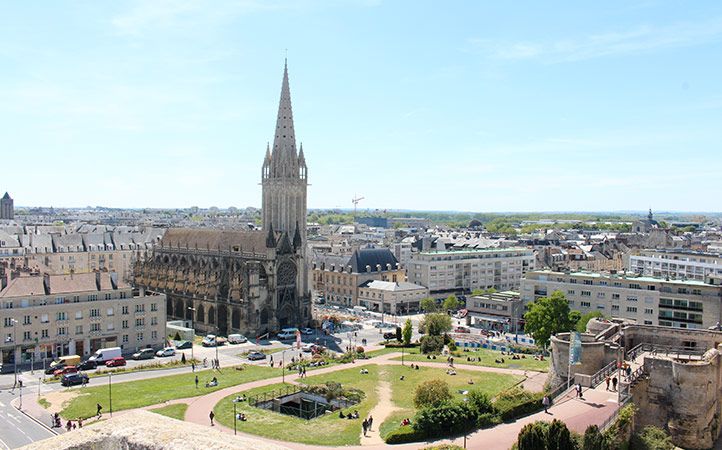 PANORAMA OVER THE CITY OF CAEN FROM THE CASTLE