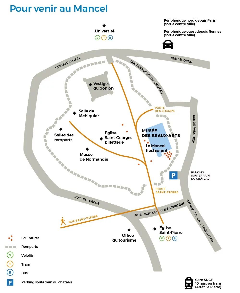 plan du chateau caen